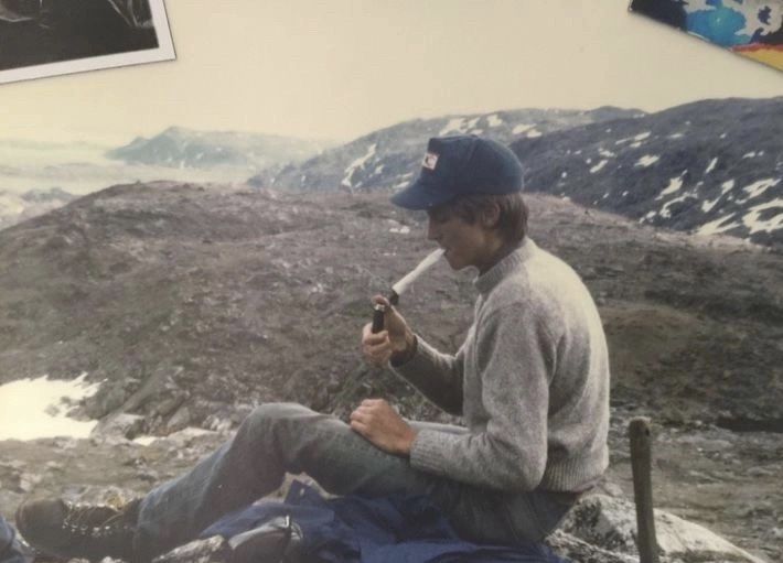 A break on a rocky mountainside
