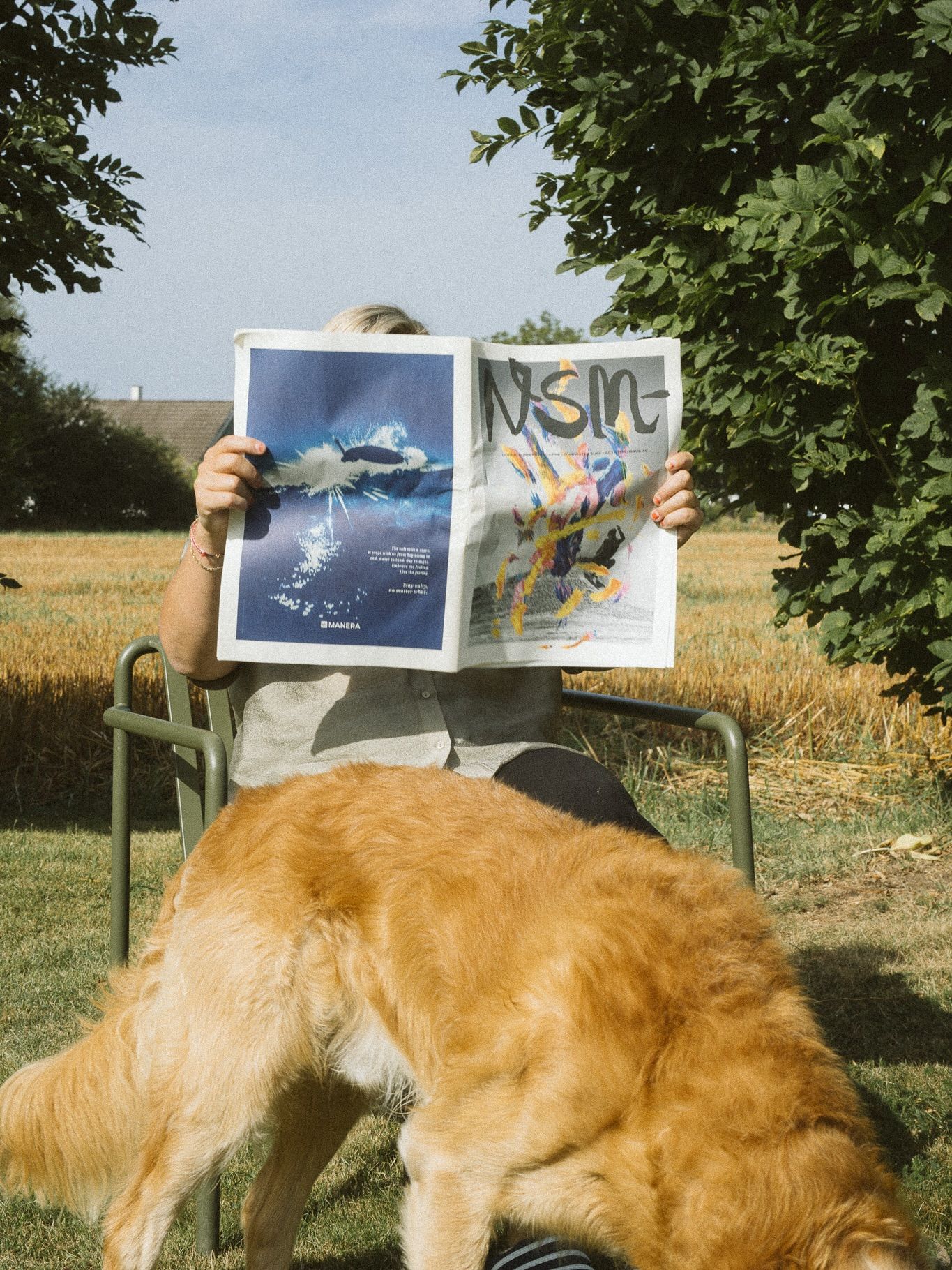 A magazine in the garden
